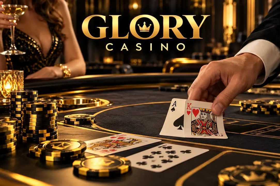 Ilustración: blackjack en Glory Casino